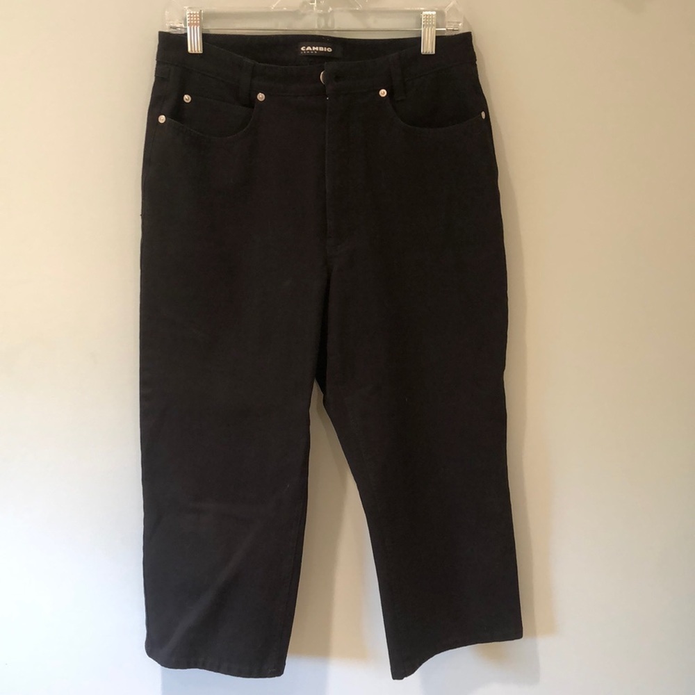 Cambio Lil cropped black jeans